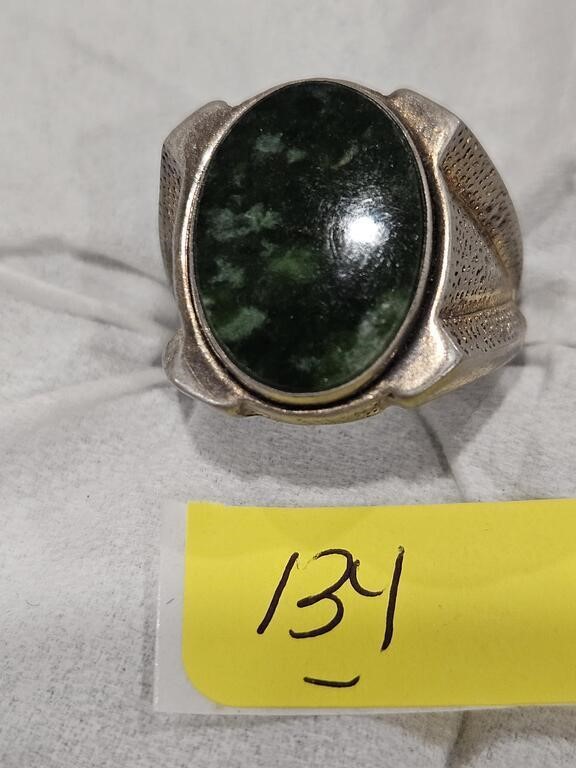 LARGE MOSS AGATE - 92.5 STERLING (12.2 grams)