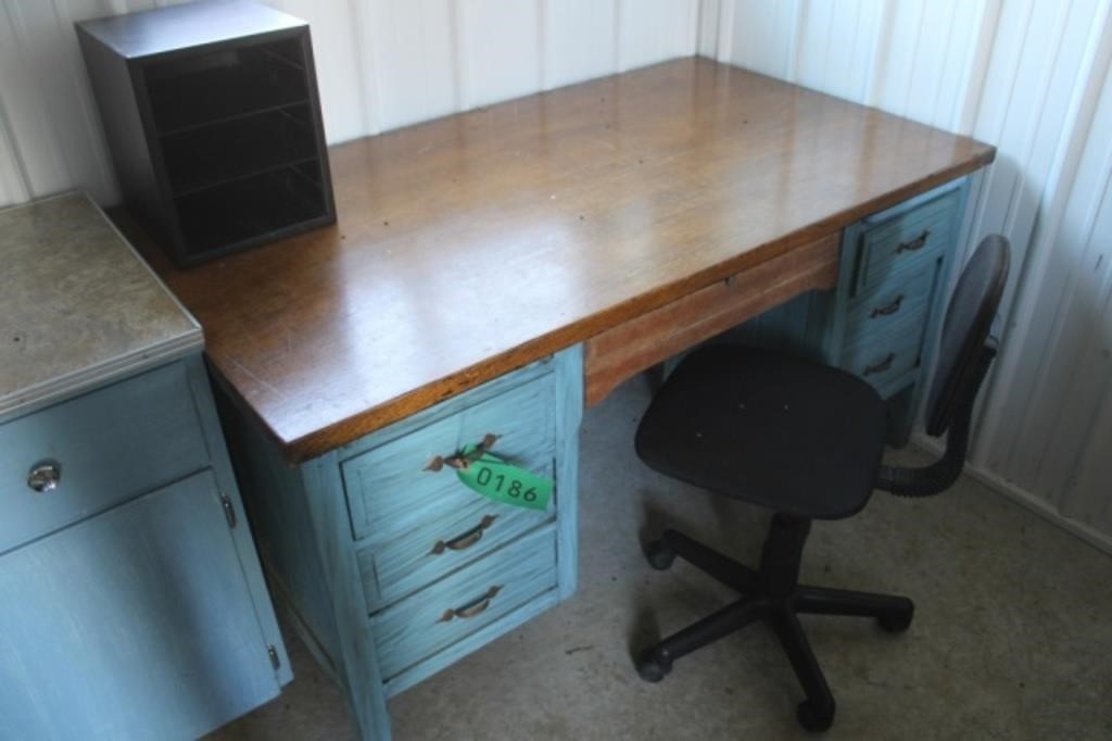 Vintage Wood Writing Desk