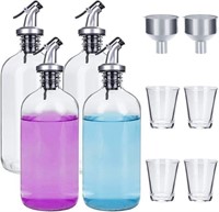 Bekith 4 Pack 16-Ounce Glass Mouthwash Dispenser