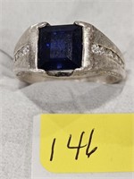 NATURAL BLUE SAPPHIRE - 92.5 STERLING (5.2 grams)