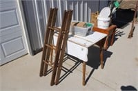 42"x35" Drop Leaf Table, Tools, Ladder Extensions