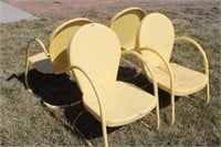 4 - Vintage Steel Chairs