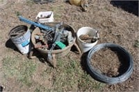 Lot of Fencing Wire, Misc Fencing Supplies
