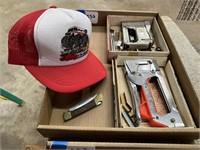 Hat, Knife and Staple Guns