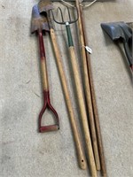 Shovels, Pitch Fork, & Shop Broom