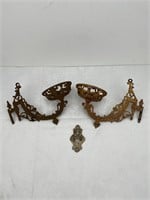 Lot of Two 1890’s Iron Wall Oil Lamp Brackets