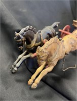 Vintage Toys Cast Iron 21" Horse drawn fire engine
