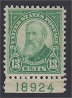 US Stamp #622 Used Graded XF 90 with PF Certifica