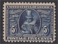 US Stamps #330 Mint LH Jamestown high value CV $15
