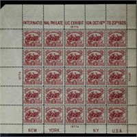 US Stamps #630 Mint White Plains Souvenir Sheet, h