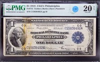 1914 Philadelphia $1 Dollar Bill Larch