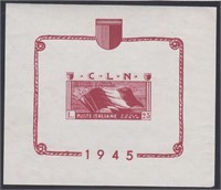 Italy Stamps 1945 Postal Zone Souvenir Sheet CLN 2