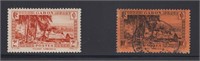 Gabon Stamps #143 & 146, #143 Mint Hinged, #146 us