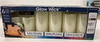 New Glow Wick 6 Pc LED Candles Set