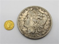 1853 CALIF. GOLD & 1885-O MORGAN: