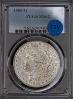 2 1885-0 Morgan Silver Dollars