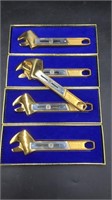(5) GOLD PLATED 8" HELIX WRENCHES