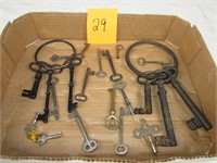 Vintage Skeleton Door Keys - Vintage Jail Keys