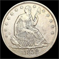 1858-S Seated Liberty Half Dollar CLOSELY