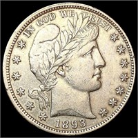 1893 Barber Half Dollar CLOSELY UNCIRCULATED
