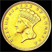 1873 Rare Gold Dollar NEARLY UNCIRCULATED