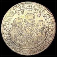1595 German Saxony Silver Thaler NICELY