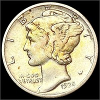 1935-D Mercury Dime CLOSELY UNCIRCULATED