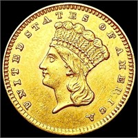 1858 Rare Gold Dollar CHOICE AU