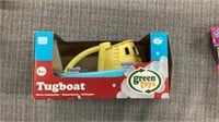 Tugboat green toy