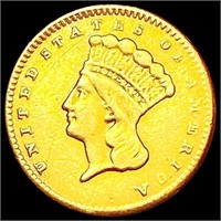1862 Rare Gold Dollar NEARLY UNCIRCULATED