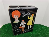 60's Barbie Blk Vnyl Case Winter Holiday Resale$65