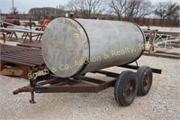 FUEL STORAGE TANK ON HOMEMADE DUAL AXLE TRAILER