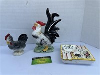 Ceramic Chickens and Roosters