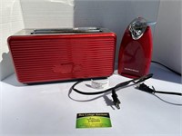 Hamilton Beach Can Opener and Bella Red Toaster