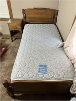 Twin Size Bed and Frame With Night Stand