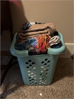 Blankets and Laundry Basket