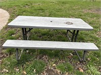 6' Gray Picnic Table