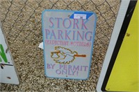 Stork parking sign - 12" x 18"