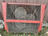 Metal Red Window Fan: 25”x34”