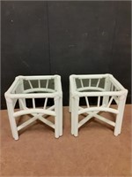 Pair of Rattan End Tables