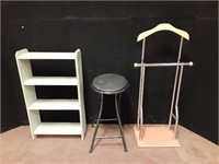 Shelf, Stool, and Valet Stand