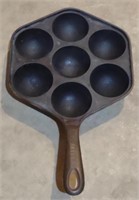 Aebleskiver Cast Iron Pancake Ball Pan (8")