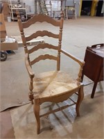 Wooden Armchair w/Woven Seat