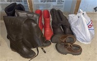 Various Sized Shoes & Boots