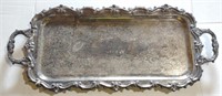 Bristol Silver-Plate Poole Ornate Serving Tray,