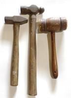 Ball Peen Hammer, Wood Mallet, & Tinning Hammer