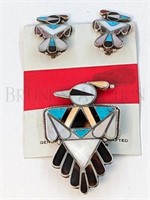(3 PC) NATIVE AMERICAN STERLING JEWELRY