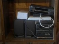 Aiwa Speakers, Zenith VHS Player, & Aiwa NSX-3200