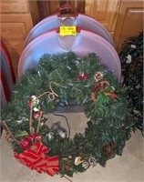 Holiday Wreaths and Assorted Metal And Wood