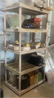 Plastic 5 Shelf Shelving Unit, 35” x 2’ x 6’